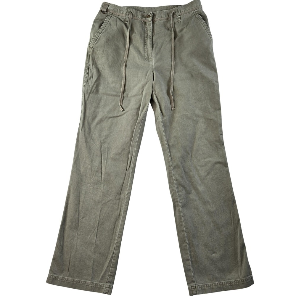 Lauren Ralph Lauren Pants Womens 12 Green Chino Twill‎ Adjustable Waist Pockets